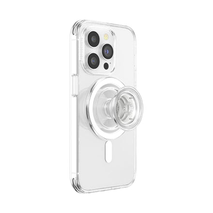 PopSockets: PopGrip para MagSafe - Soporte y Agarre para Teléfonos Móviles y Carcasas con un Top Intercambiable - Anillo Adaptador para MagSafe Incluido - Clear