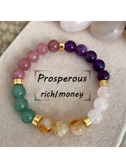 Pulseras de buena suerte para mujeres de piedra natural ojo de tigre y amatista, pulsera de cuentas de joyería linda y elegante como regalo para mamá o amigos