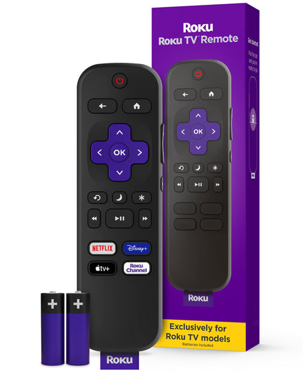 Roku Mando a distancia para TV (producto oficial del fabricante) – Configuración sencilla y accesos directos preestablecidos – Mando a distancia de repuesto compatible solo con modelos RokuTV (no