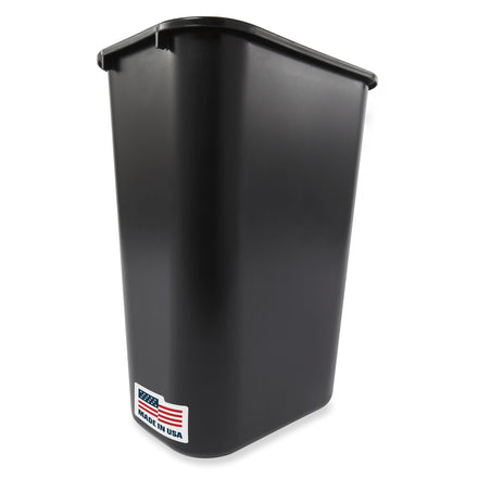 Rubbermaid Commercial Products FG295700BLA Papelera Rectangular con Tapa Basculante, Capacidad de 39 L, Negro