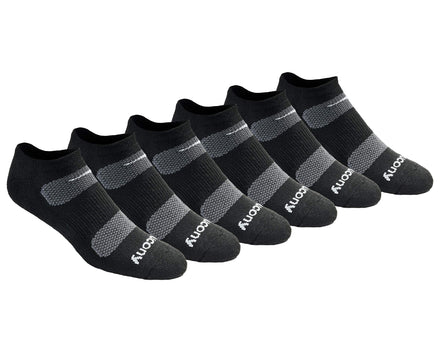 Saucony - Calcetines invisibles para hombre RunDry de malla ventilada, ajuste cómodo, de rendimiento, disponibles en tallas M-XXL (6, 12, 18 pares), Large