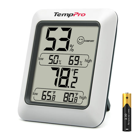 TempPro TP50 Termómetro Higrometro Digital para Interior Termohigrómetro Medidor Profesional para Medición de Temperatura y Humedad del Casa Ambiente
