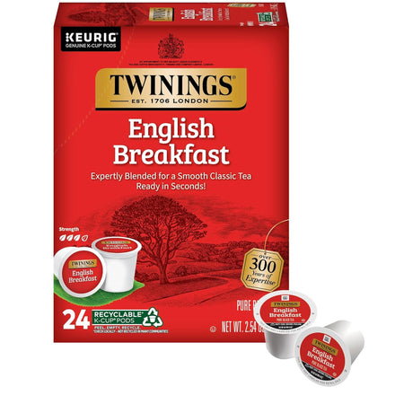 Twinings English Breakfast Tea, Keurig K-Cups, 24 Count