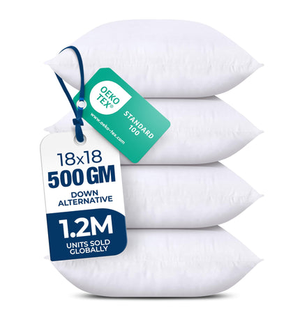 Utopia Bedding inserción de Almohada Decorativa (2 Paquetes) Cuadrado 18x18 sofá y Almohada de Cama de poliéster de algodón