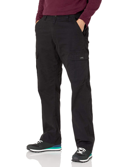 Wrangler Pantalón Vaquero Cargo para Hombre, Relaxed Fit, Straight Leg, Negro (Black), 36W / 32L