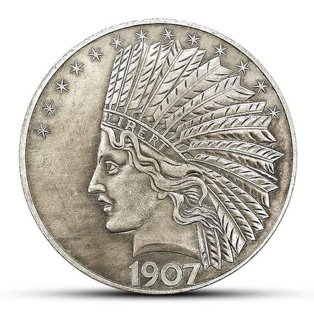 YukaBa MarshLing Antique Liberty Indian Head - Moneda de diez dólares - Grandes monedas antiguas conmemorativas americanas - Dólares Morgan sin circular, descubre la historia de las monedas