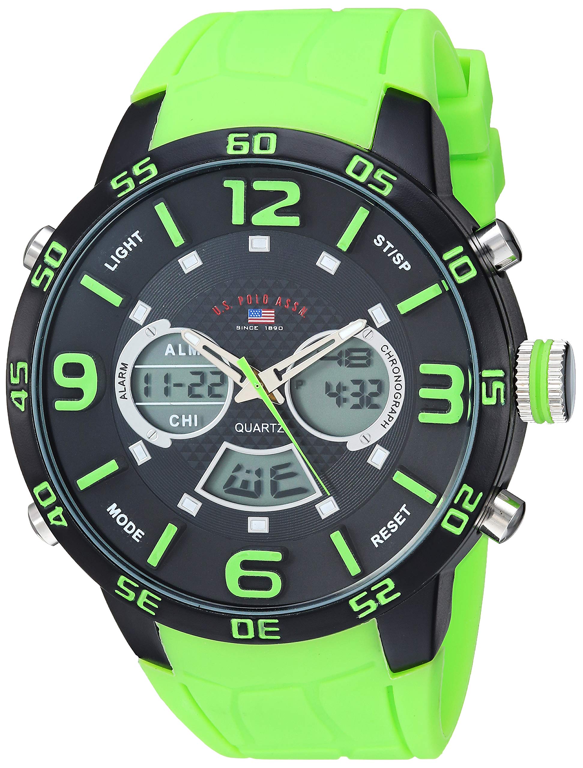 Accutime Reloj Analógico para Hombres de Cuarzo con Correa en Caucho US9543