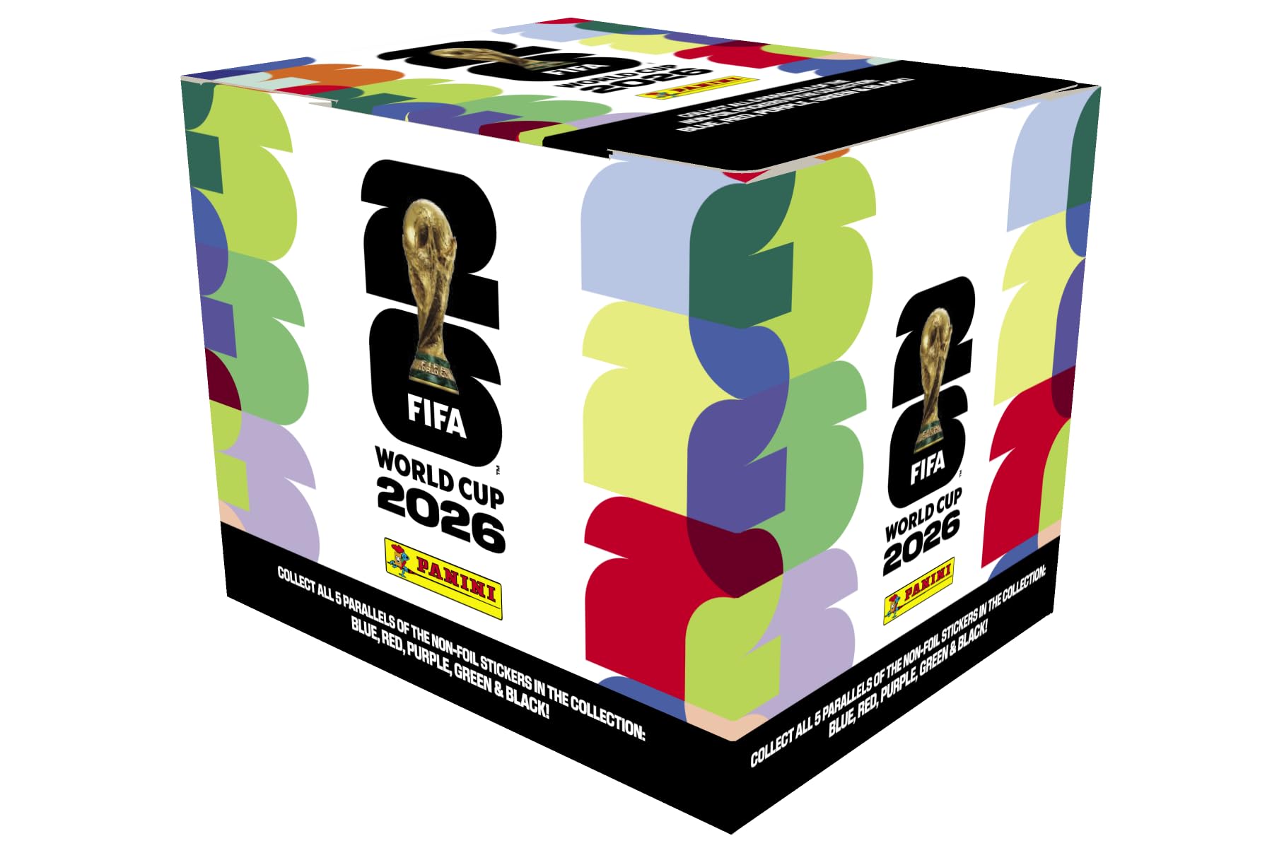 Caja de colección de calcomanÃas de la Copa Mundial de la FIFA 2026, 50 paquetes de calcomanÃas, exclusivo paralelo naranja de Amazon, calcomanÃas oficiales de la Copa Mundial de la FIFA, colecciona