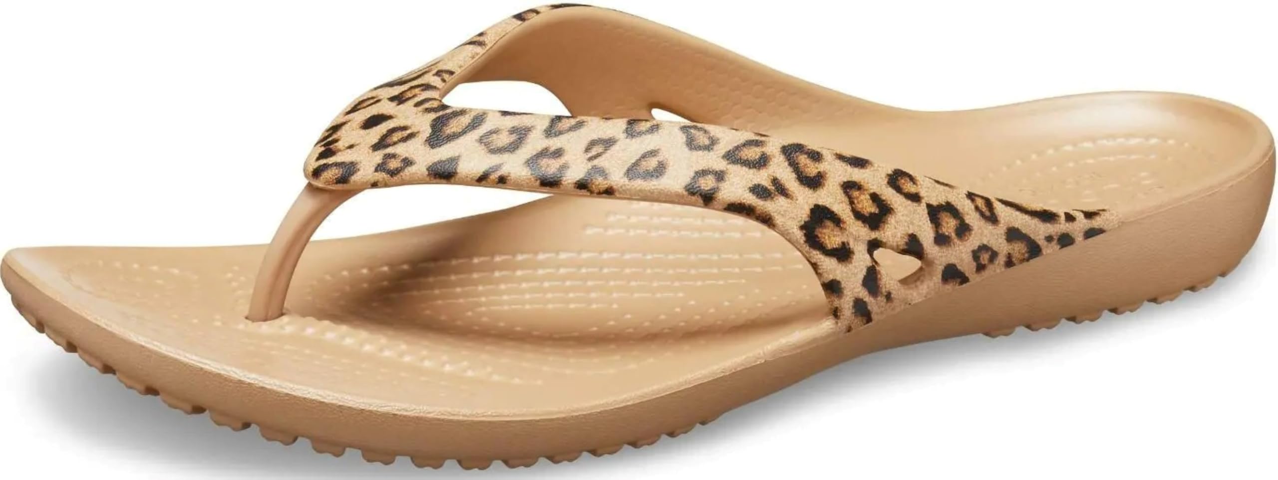 Crocs Kadee Ii Flip W, Chanclas Mujer, Leopard Gold, 38/39 EU