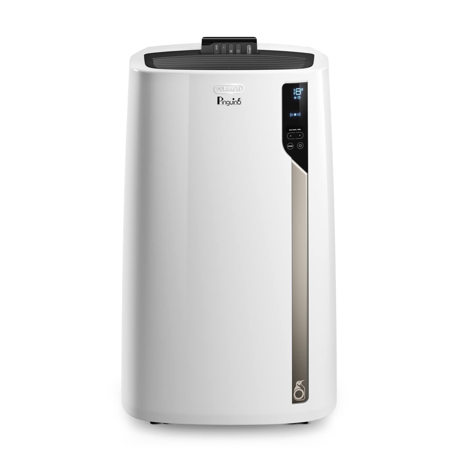 De'Longhi Pingüino PACEL98 ECO Silent Aire Acondicionado Portátil Silencioso con TecnologÃa Eco Real Feel, Interfaz Digital, Función Deshumidificadora, 2.7 kW, 64 dB, Plástico, Blanco, Clasa A, 100m3