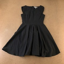 Nuevo Vestido Arloh Para Mujer Talla Pequeña Negro Sin Mangas Cuello en V Estilo Retro Columpio