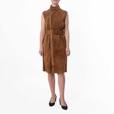 Vestido sin mangas de gamuza Burberry