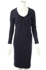Vestido FENN WRIGHT MANSON Manga Larga 10 = D 36 Azul Marino NUEVO