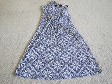 Vestido para mujer Vfish estampado ornamentado blanco Southern Belle nuevo con etiquetas grande