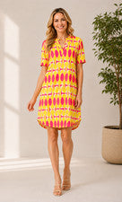 Vestido corto ANGELLE MILAN / ANG'I / túnica larga "Lemon Twist" - llamativo - NUEVO
