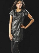 NEU ROUGH LOOK MINI KLEID LEDERIMITAT GR 34 schwarz YouthAgainstLabels *721175