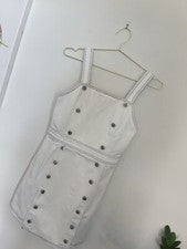 Mini Vestido Denim BALDWIN Mujer Influencer Estilo Zoe Botón Frontal