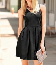 Vestido Buffalo con pliegues, negro, talla 38