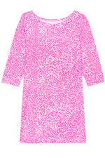 Vestido para mujer - Vestido estampado rosa - Vestido camiseta - 2XL - Jersey algodón