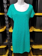 Nuevo con etiquetas Vestido recto Philosophy verde manga corta para mujer, talla L, $78
