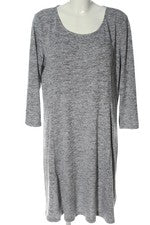 Vestido de punto Jean Pascale gris claro talla 40 informal