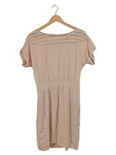 Vestido mujer BCBGeneration talla M beige encaje ganchillo manga corta vestido casual