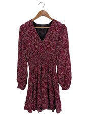 Vestido de verano mujer PINKO viscosa rosa abstracto talla 38 midi