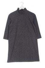 Vestido de punto Zara gris oscuro jaspeado casual cómodo mujer talla 36