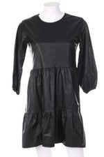 TODAY Mini Vestido Imitación Cuero S Negro NUEVO