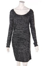 rag & bone JEAN dress Ruffles L black anthracite NEW