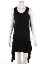VIRGINIA BIZZI Dress Fringes 40 = D 38 black VESEY NEW