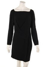 MAIYET Vestido de Noche Drapeado D 36 Negro NUEVO