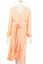 Vestido MANON BAPTISTE Vokuhila envolvente viscosa D 46 rosa nude NUEVO