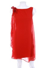 Vestido NAF NAF volantes lazo rojo fresa NUEVO