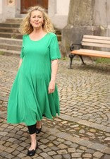 MAGNA - Vestido túnica look capas largo tallas 44 a 58 - verde
