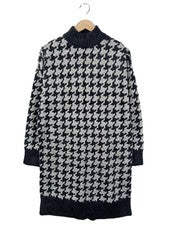 Vestido suéter Rainbow mujer estampado a cuadros mini casual negro blanco talla 36