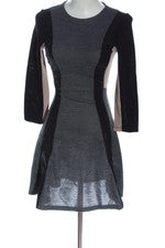 Vestido casual mujer Warehouse manga larga poliacrílico gris negro blanco talla 32