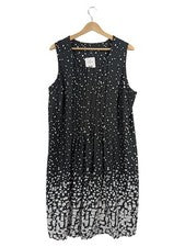 Vestido mujer Perceptions New York T. 46/XXL negro blanco geométrico