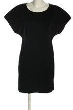 Vestido camisero mujer MANGO negro business clásico viscosa talla 36