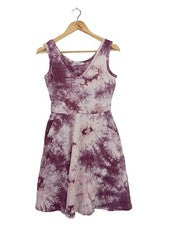 ms basic vestido de verano línea A rojo crema talla 36