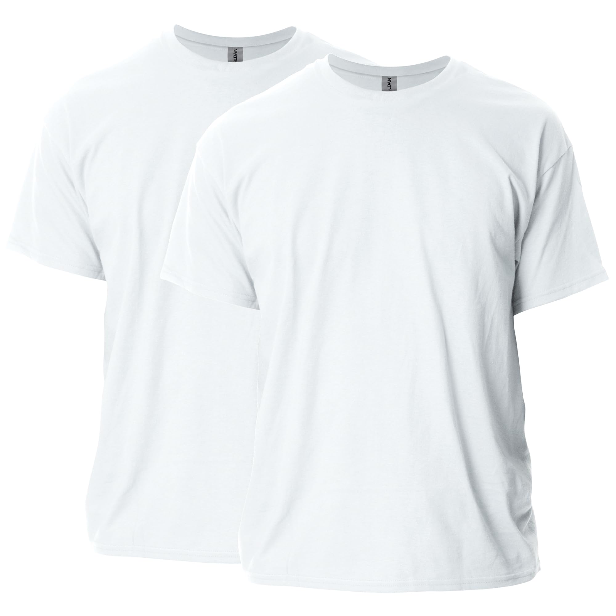 Gildan Men's G2000 Ultra Cotton Adult T-Shirt, 2-Pack, White, Large