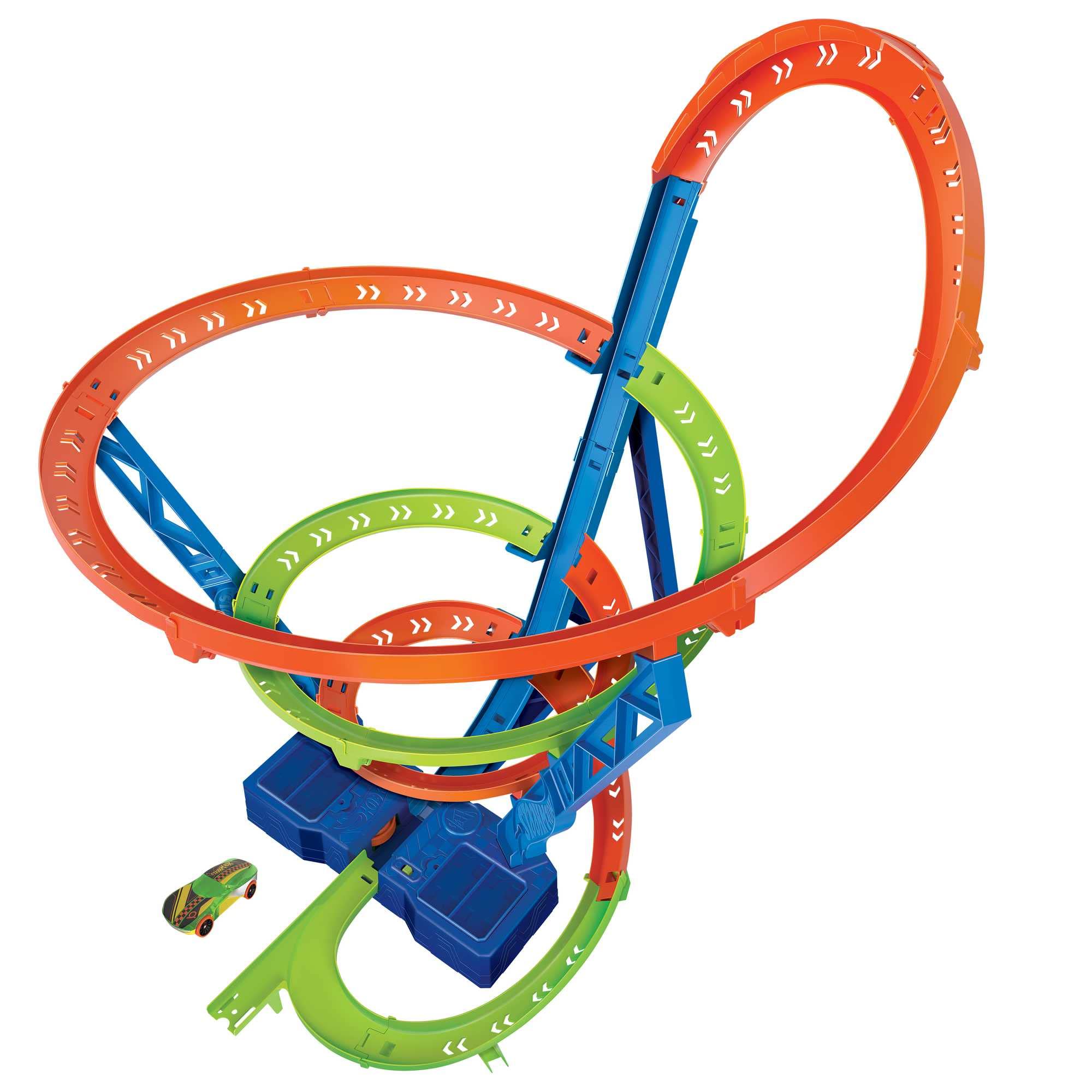 Hot Wheels Action Espiral rápida de choque SIOC Pista para coches de juguete, regalo +4 años (Mattel HJT51)