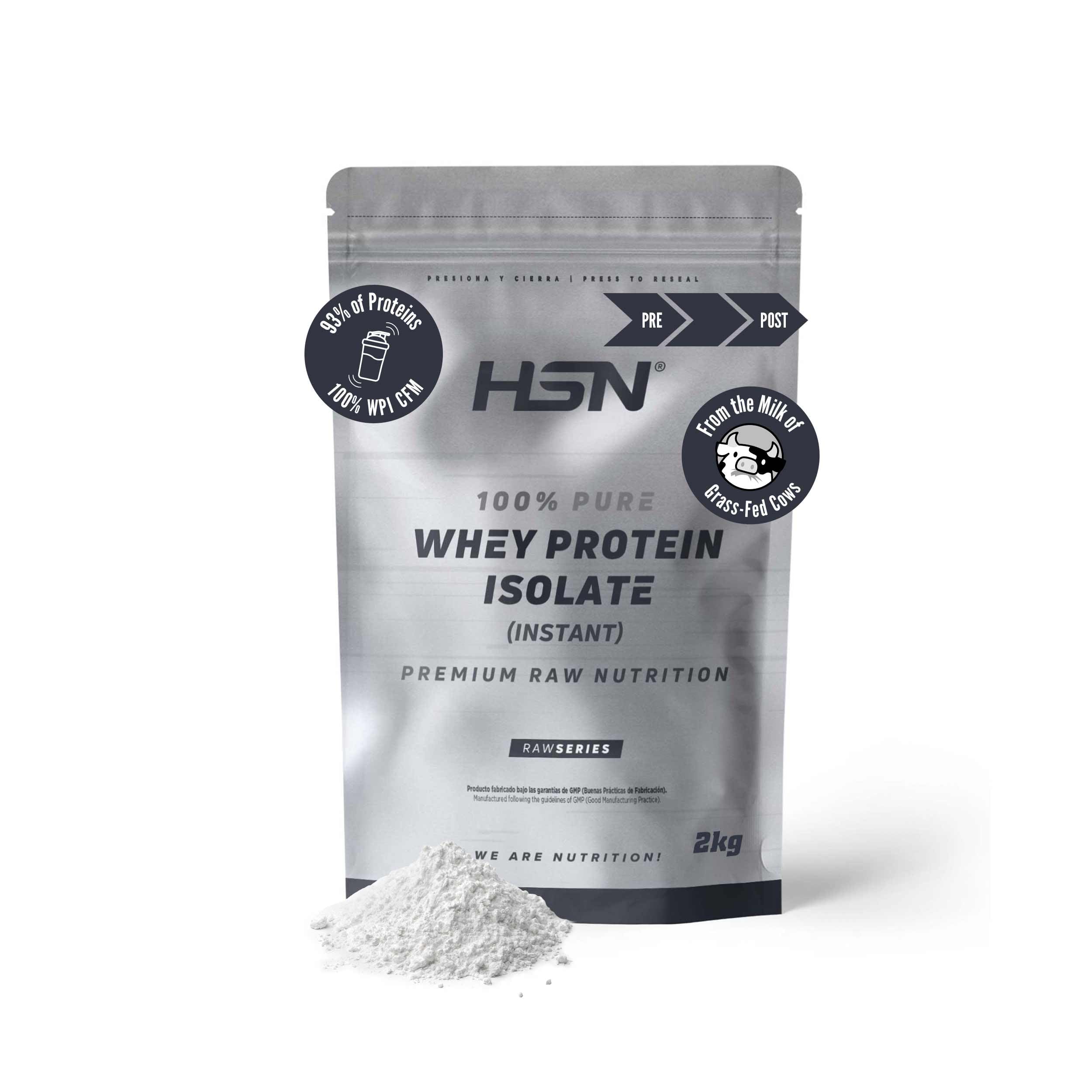 HSN 100% Whey Protein Isolate WPI Sin Sabor 2 Kg