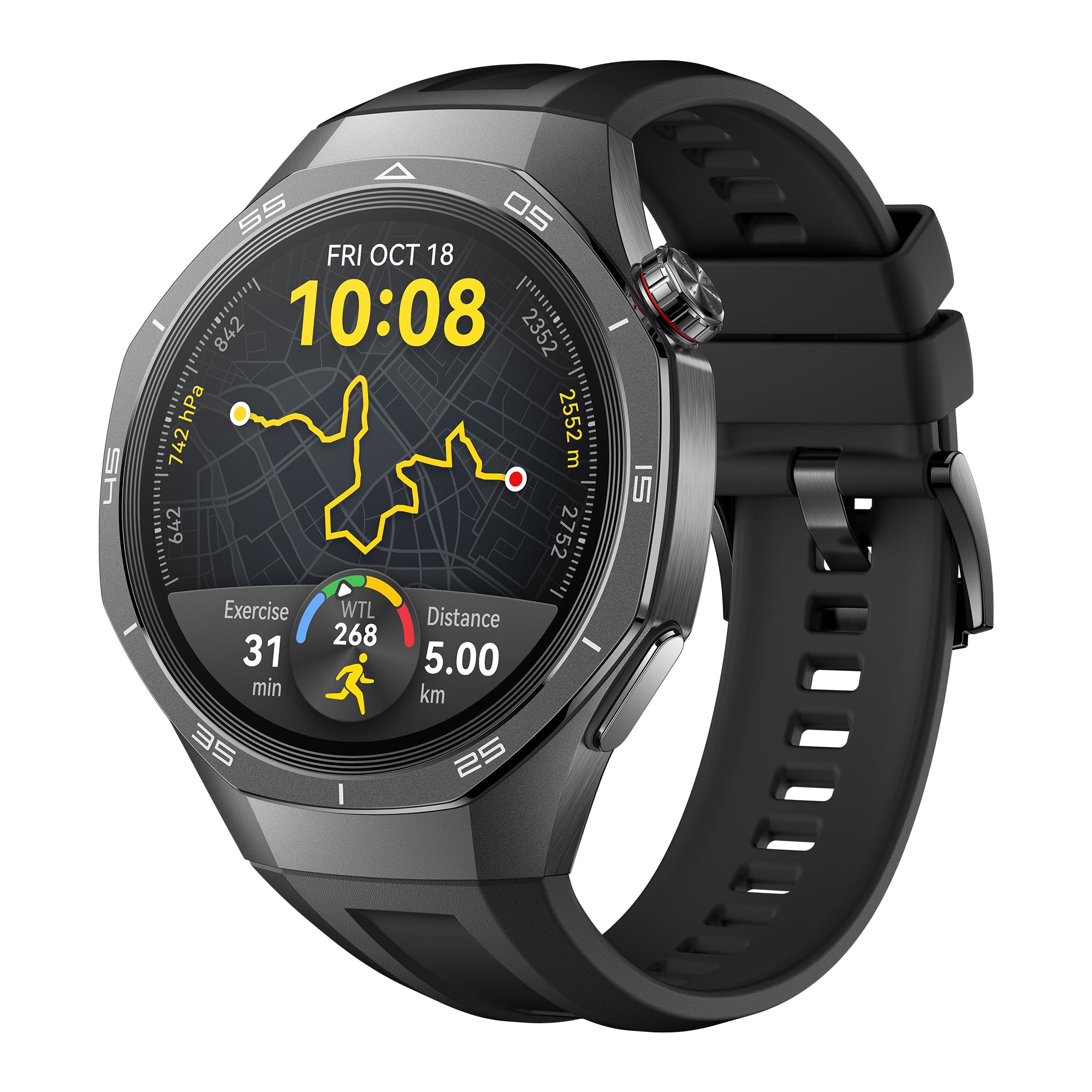 HUAWEI WATCH GT 5 Pro 46mm Smartwatch, Silueta con Diseño Sofisticado, Deportes de Alto Nivel, Seguimiento de salud, Monitoreo ECG, 14 DÃas de Duración, GPS, Llamada por Bluetooth, iOS y Android,Negro