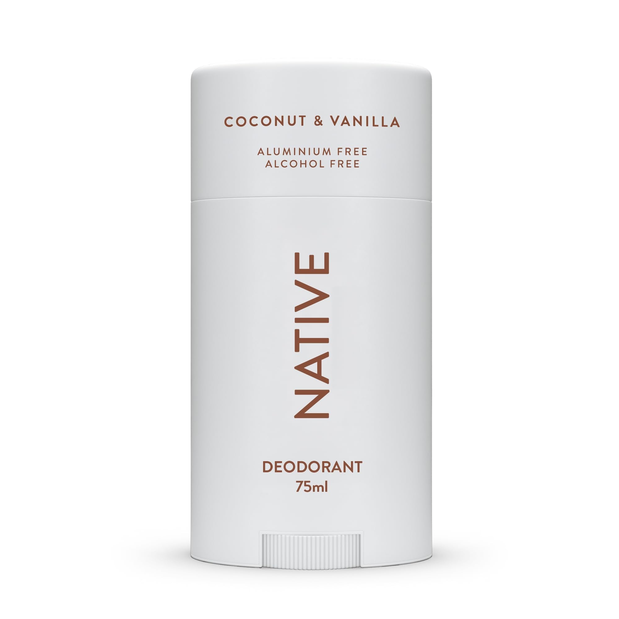 Native Desodorante para Mujeres & Hombres - Libre de Alcohol & Aluminio - Aroma a Coco & Vainilla - Con Manteca de Karité, Aceite de Coco & Bicarbonato de Sodio - Control del Olor 72 Horas (75 ml)