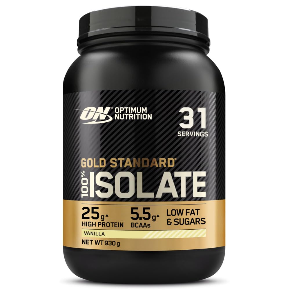 Optimum Nutrition Gold Standard 100% ProteÃna de Suero Aislada en Polvo, Sabor Vainilla, 930g, 31 Servicios