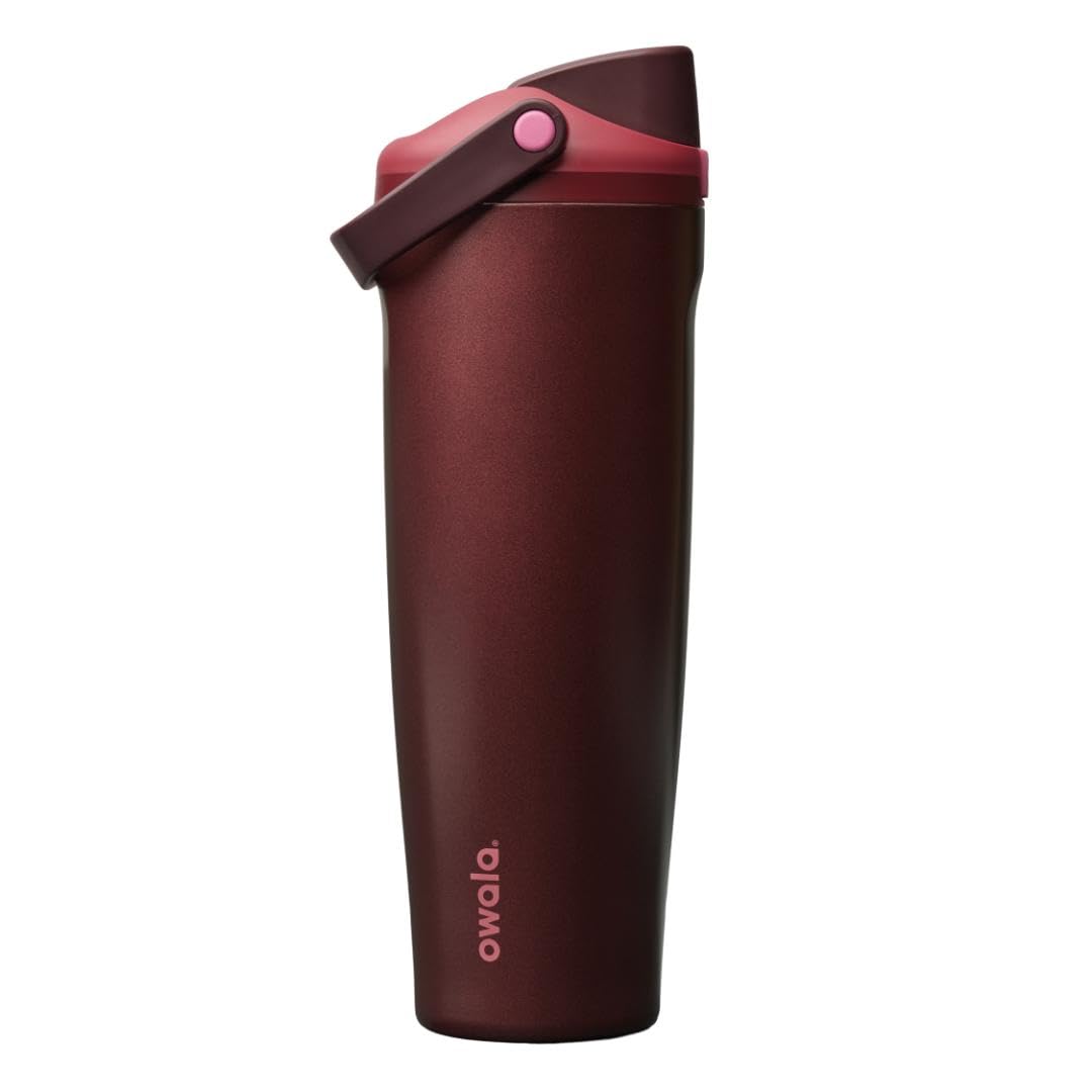 Owala FreeSip Sway botella de agua térmica de acero inoxidable con boquilla 2‑en‑1, 1185ml, pajita integrada y asa tipo cubo, para viajes, escuela y deporte, sin BPA, a prueba de fugas, Off Road
