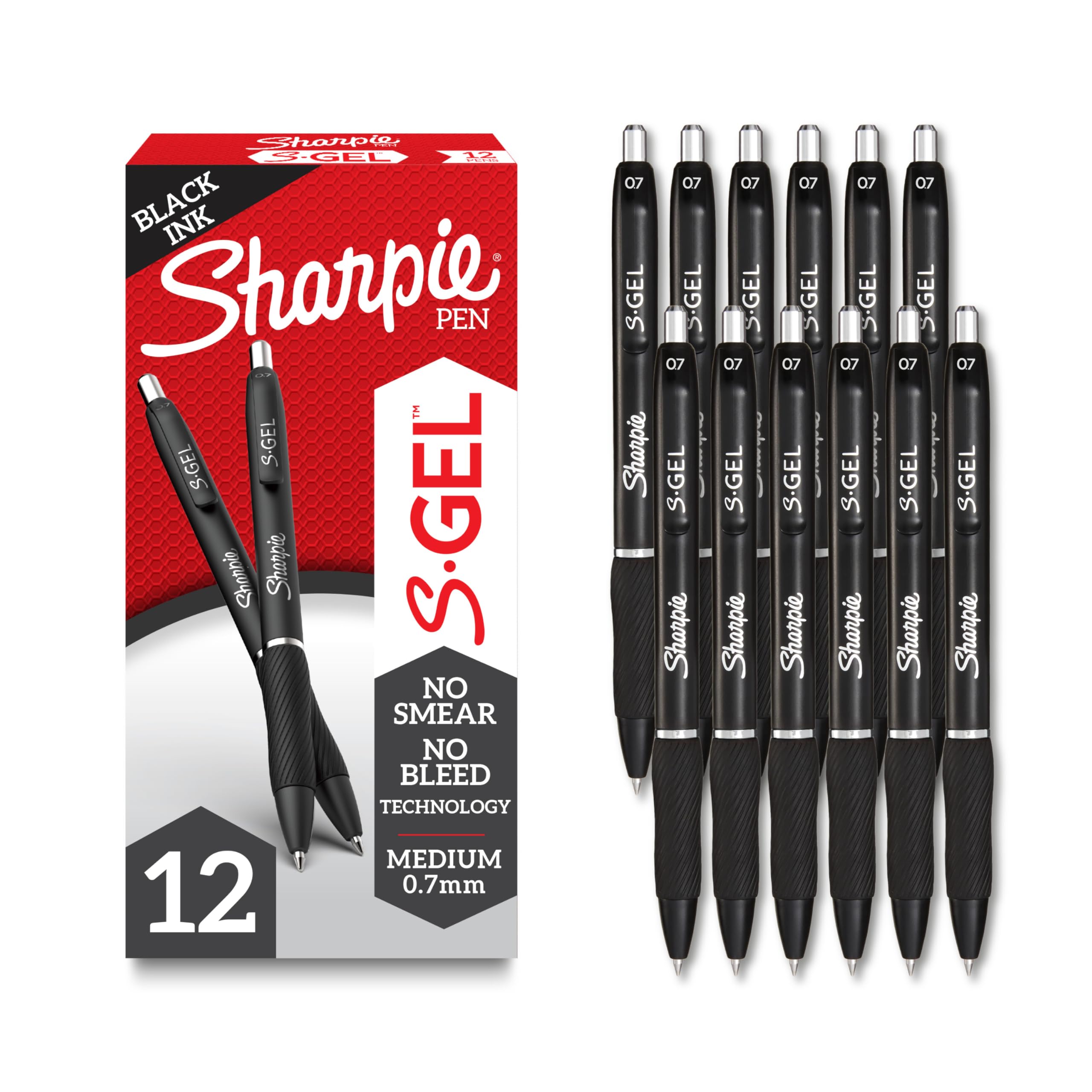 Sharpie S-Gel BolÃ­grafos de gel, punta media (0,7 mm)