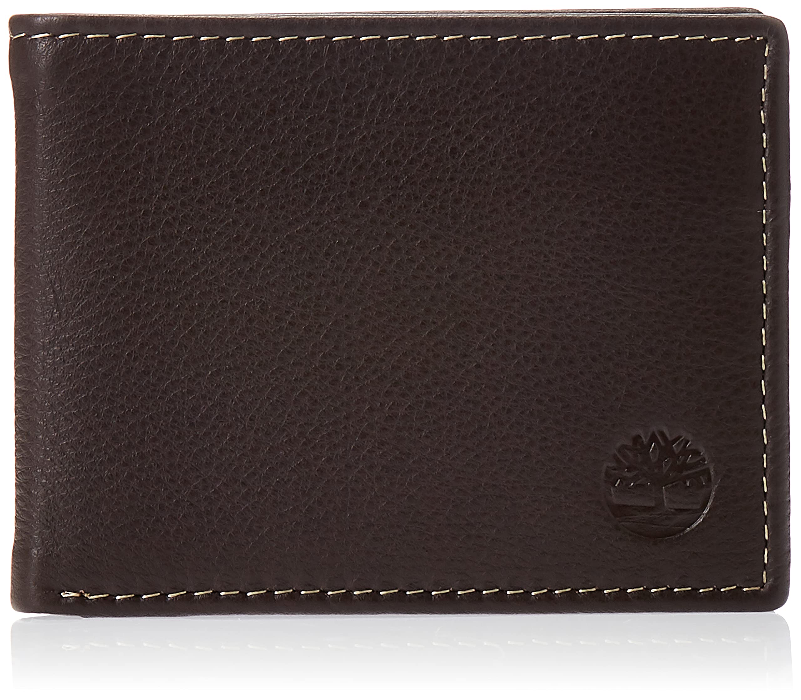 Timberland Wellington - Cartera de Seguridad Plegable de Piel RFID para Hombre, Marrón, Talla única