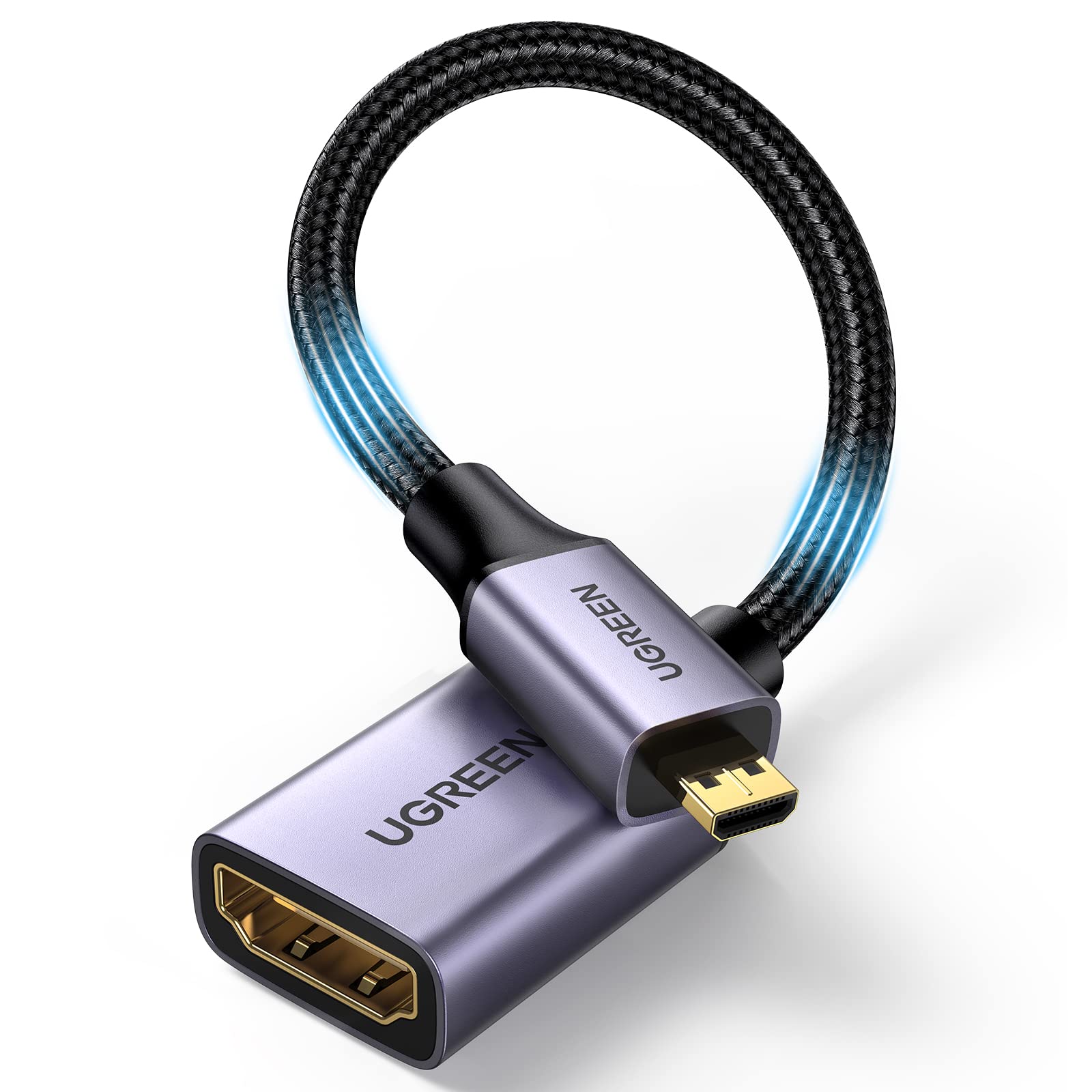 UGREEN Adaptador Micro HDMI Macho a HDMI Hembra 4K